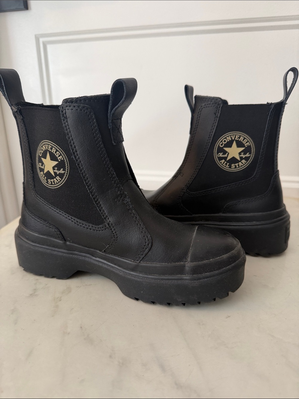 Converse Kids Black Chelsea Platform Boots